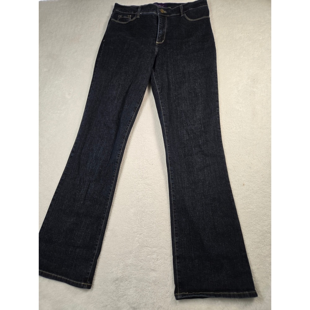 NYDJ Not Your Daughters Jeans Women 12 Dark Wash Bootcut Lift Tuck Made in USA